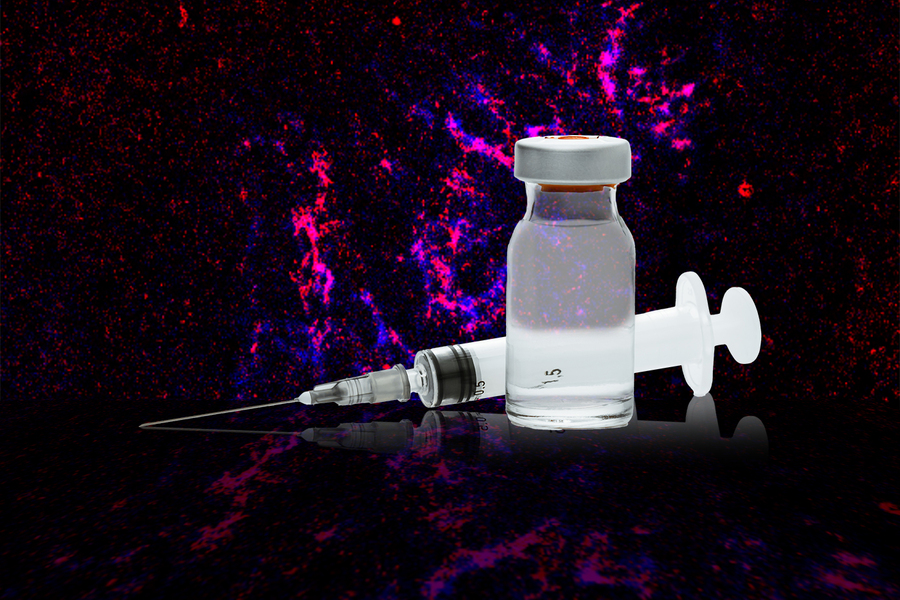 HIV vaccine research illustration